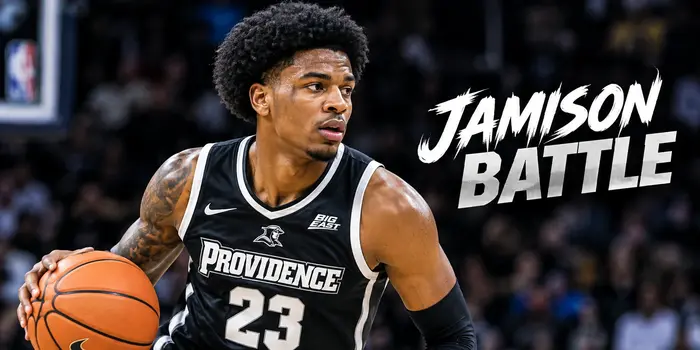 Jamison Battle playing basketball for Providence