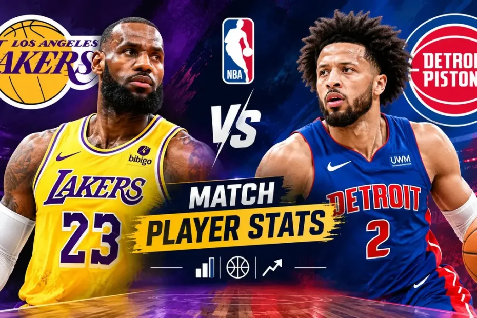 Lakers vs Detroit Pistons Match Player Stats