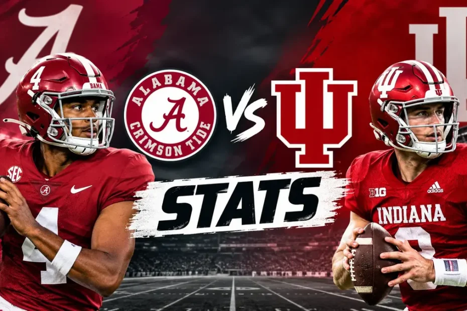 Alabama vs Indiana stats and college football matchup