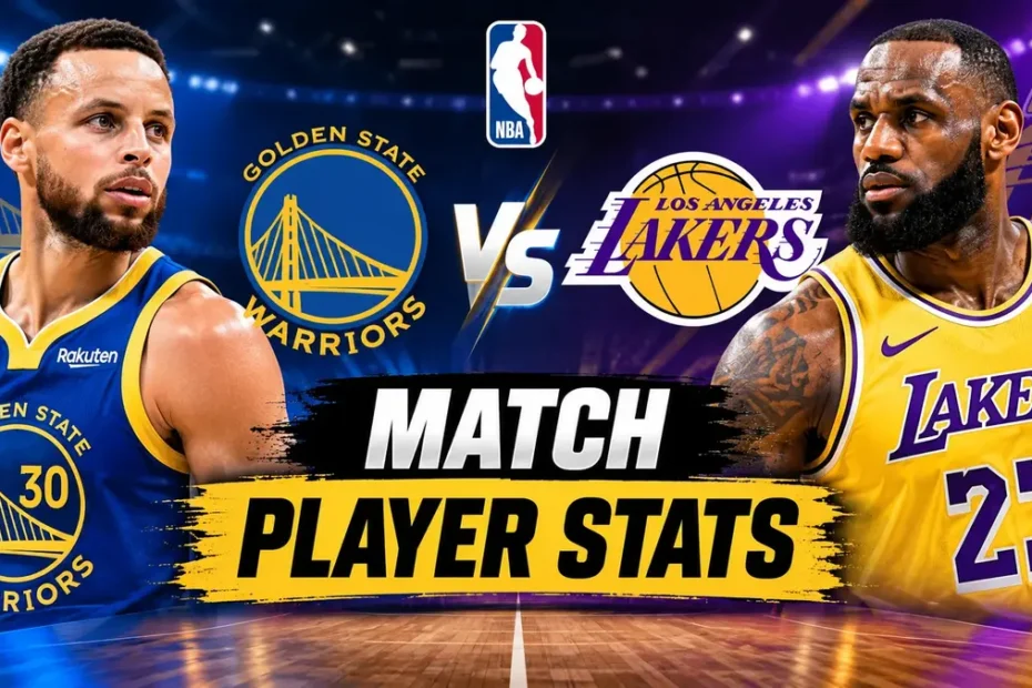 Golden State Warriors vs Lakers Match Player Stats featuring Stephen Curry and LeBron James