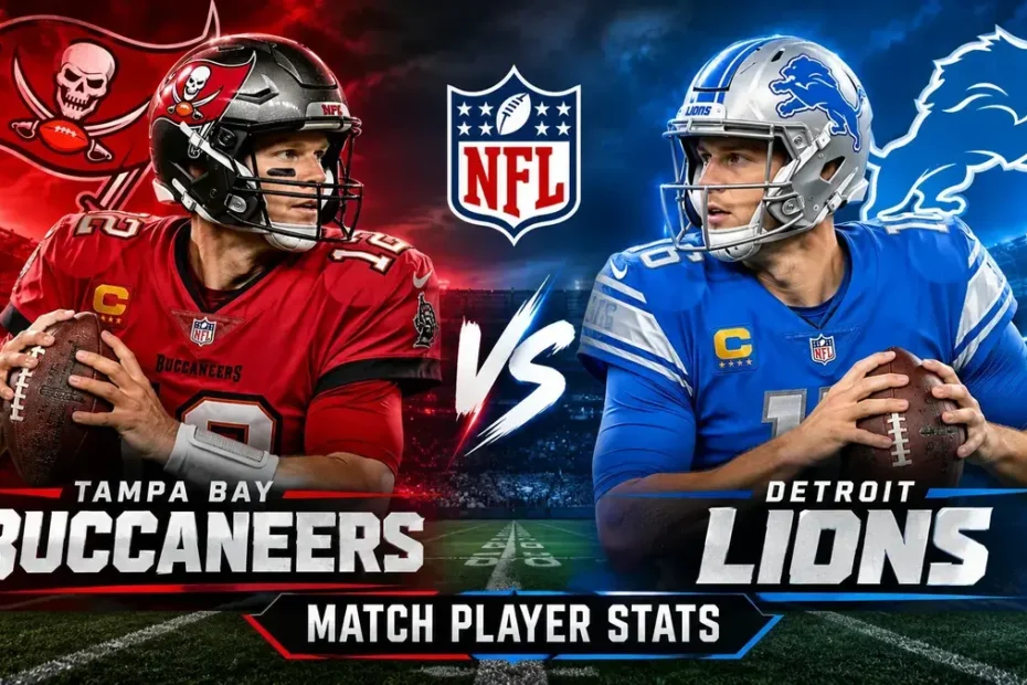 Tampa Bay Buccaneers vs Detroit Lions Match Player Stats