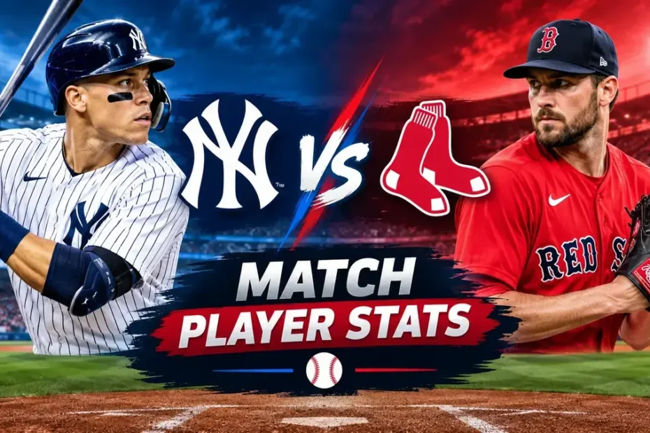New York Yankees vs Red Sox match player stats