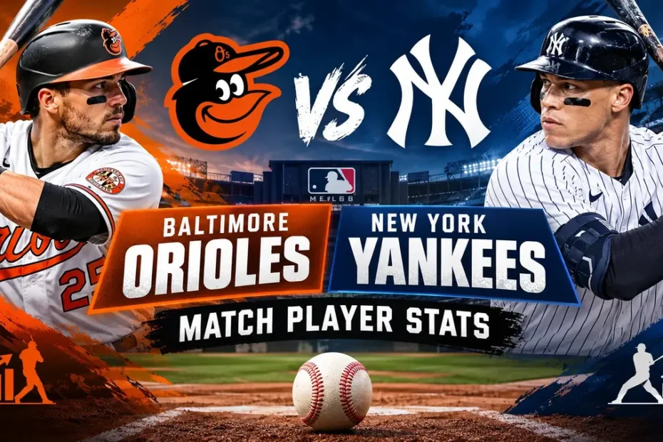 Baltimore Orioles vs New York Yankees match player stats