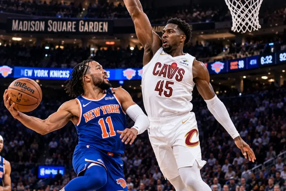 Minnesota Timberwolves player driving against Denver Nuggets defender during an intense NBA game