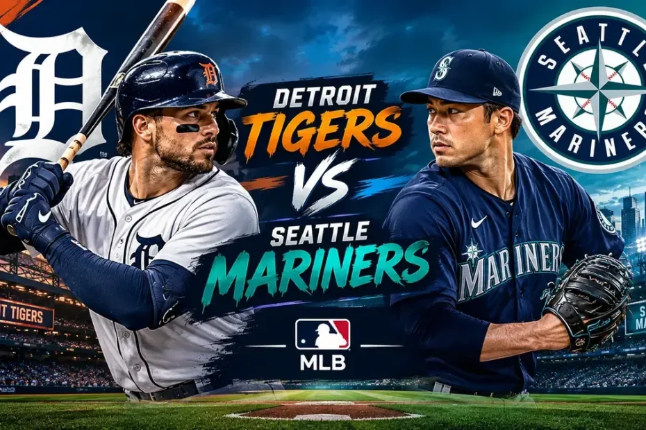 Detroit Tigers vs Seattle Mariners MLB baseball matchup featuring both teams