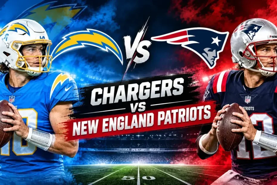 Los Angeles Chargers vs New England Patriots NFL matchup feature image